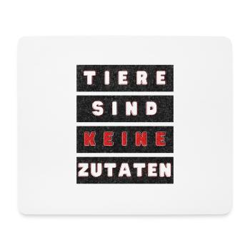 Tiere Sind Keine Zutaten Grunge - Mousepad (Querformat) - Weiß - Vorne