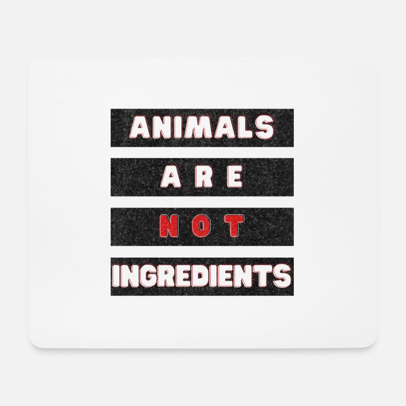 Animals Are Not Ingredients Grunge - Mousepad (Querformat) - Weiß