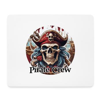 Piratin / Ahoi / Anker / Kapitän / Totenkopf / Rum - Mousepad (Querformat) - Weiß - Vorne