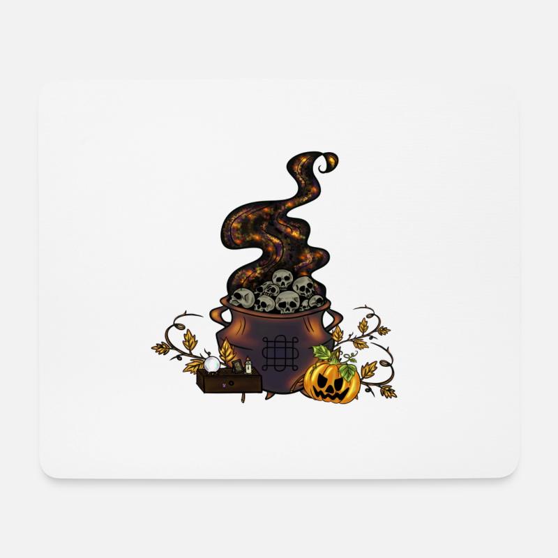Samhain Hexenkessel - Mousepad (Querformat) - Weiß