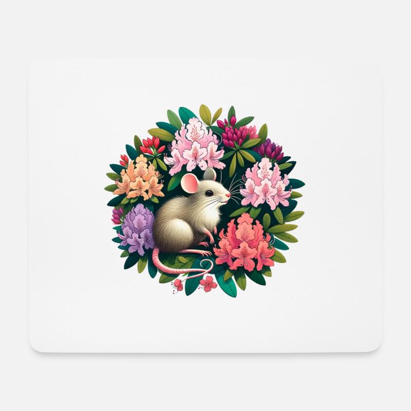 Maus - Mousepad (Querformat) - Weiß