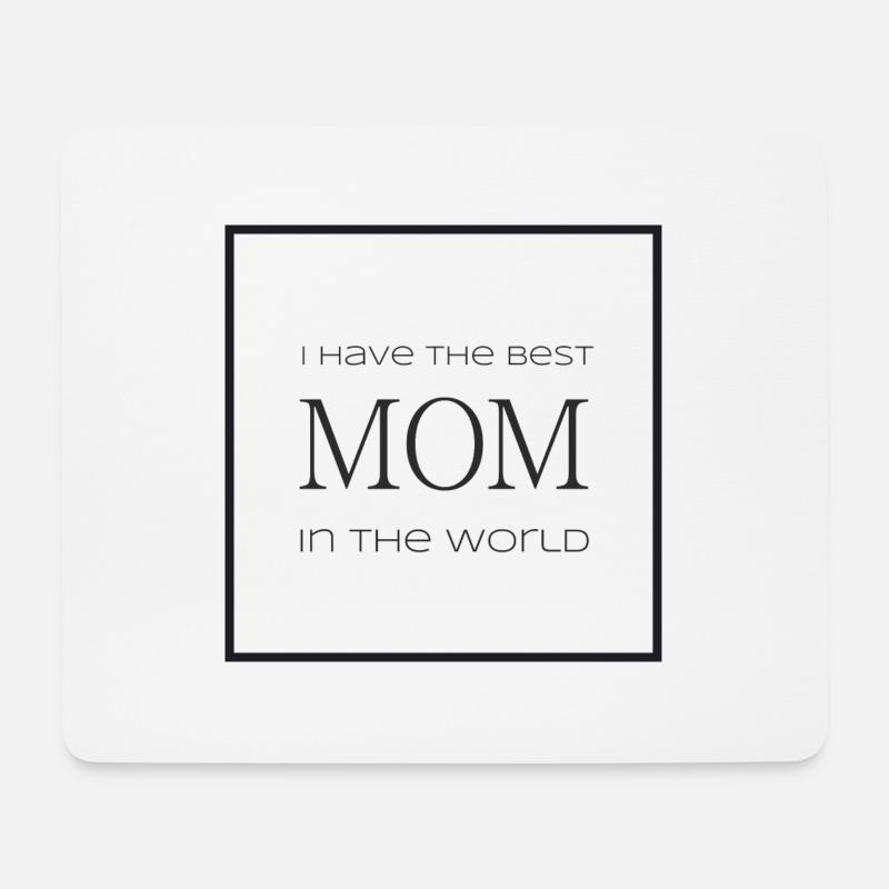 Best Mom World MOM Outline - Mouse Pad (horizontal) - white