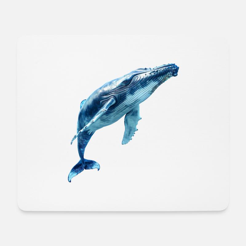 Buckelwale sind intelligente und verspielte Tiere - Mousepad (Querformat) - Weiß
