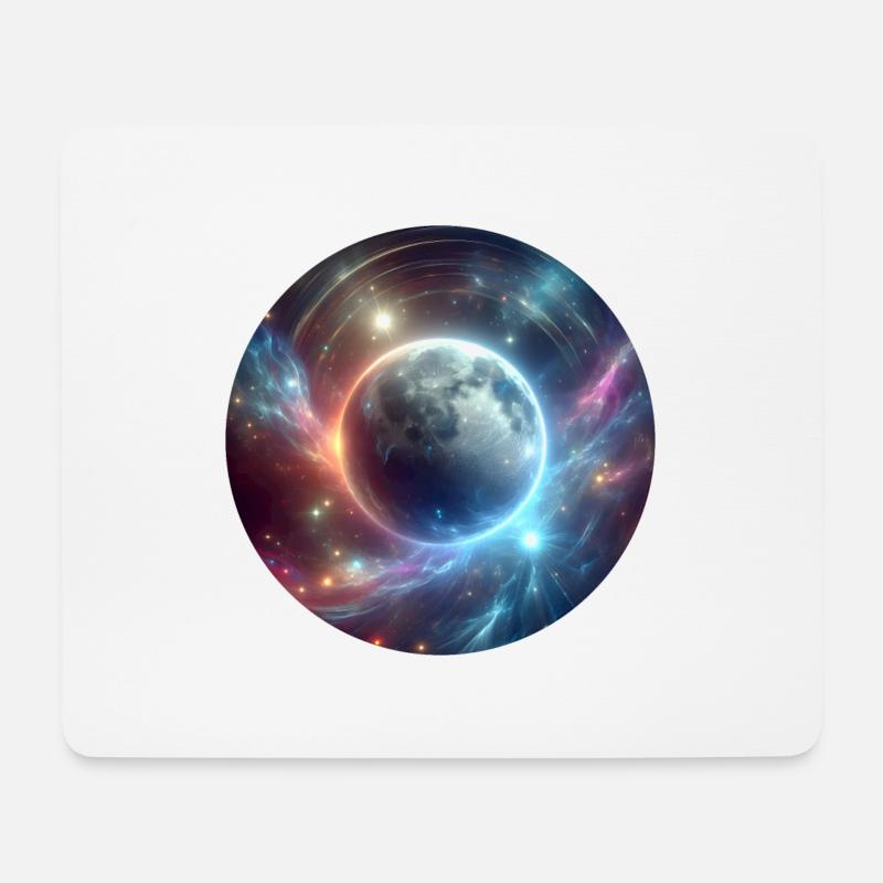 Weltraum - Mousepad (Querformat) - Weiß