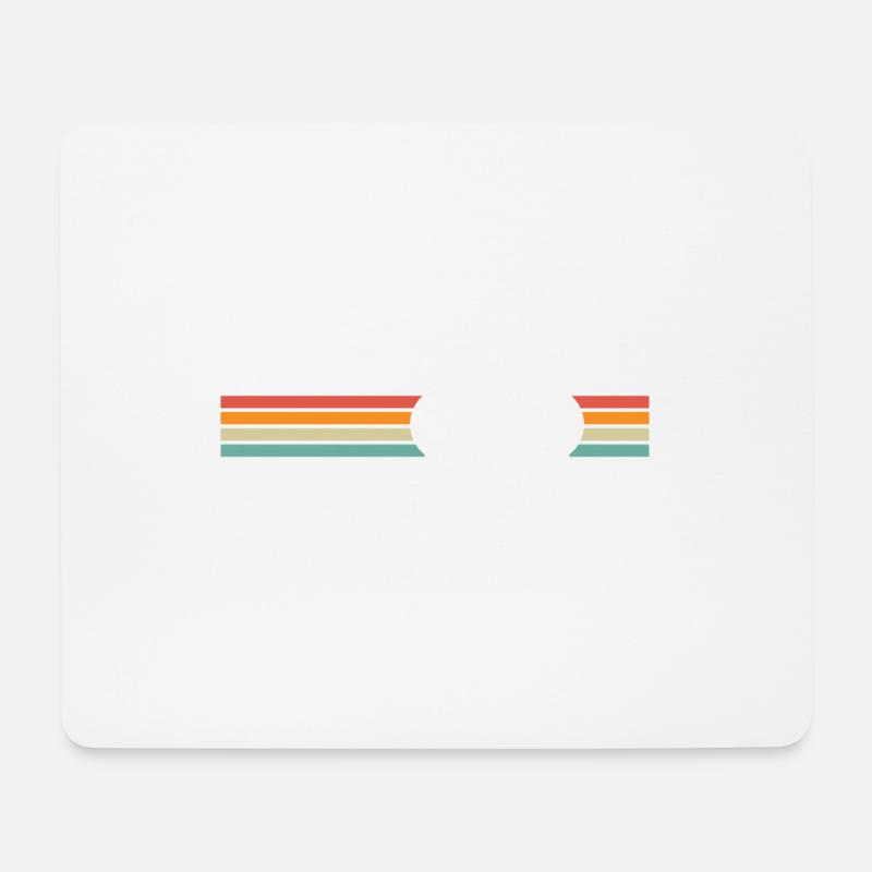 Retro-Vintage-Fahrrad - Mousepad (Querformat) - Weiß