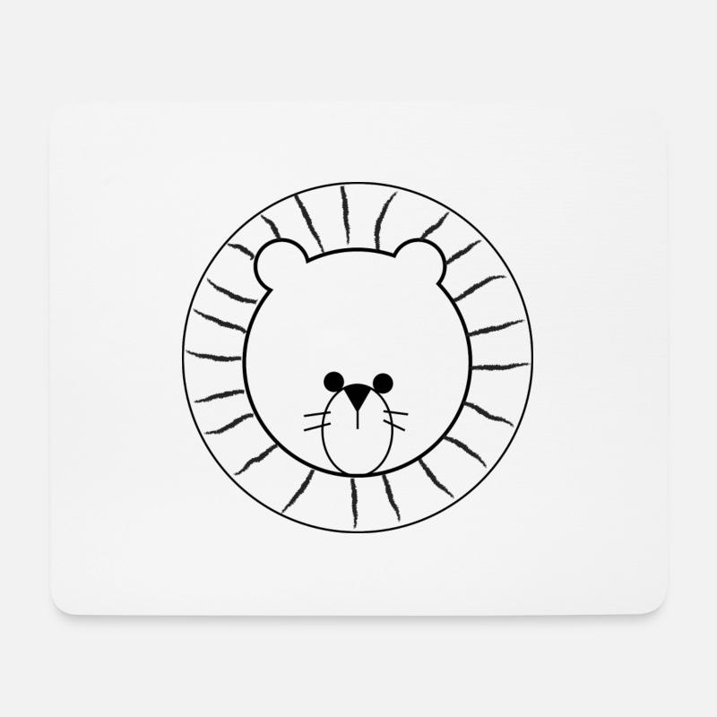 Babylöwe - Mousepad (Querformat) - Weiß