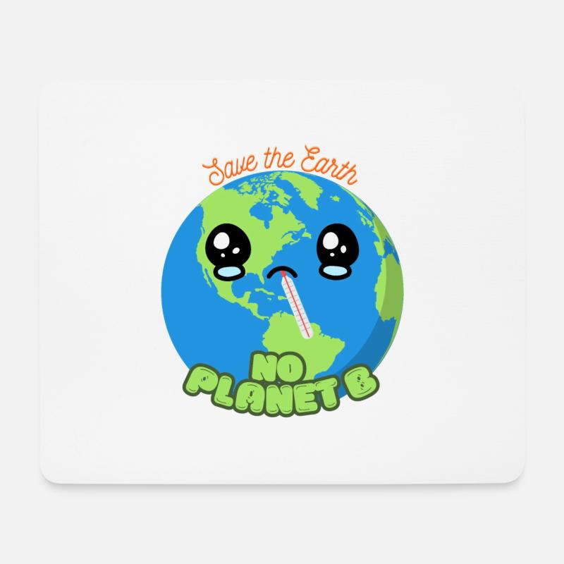Save the Earth - no Planet B - Mouse Pad (horizontal) - white
