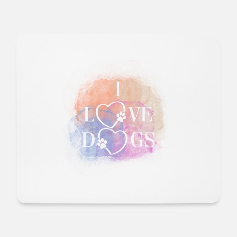 J’adore les chiens - Tapis de souris (format paysage) - blanc