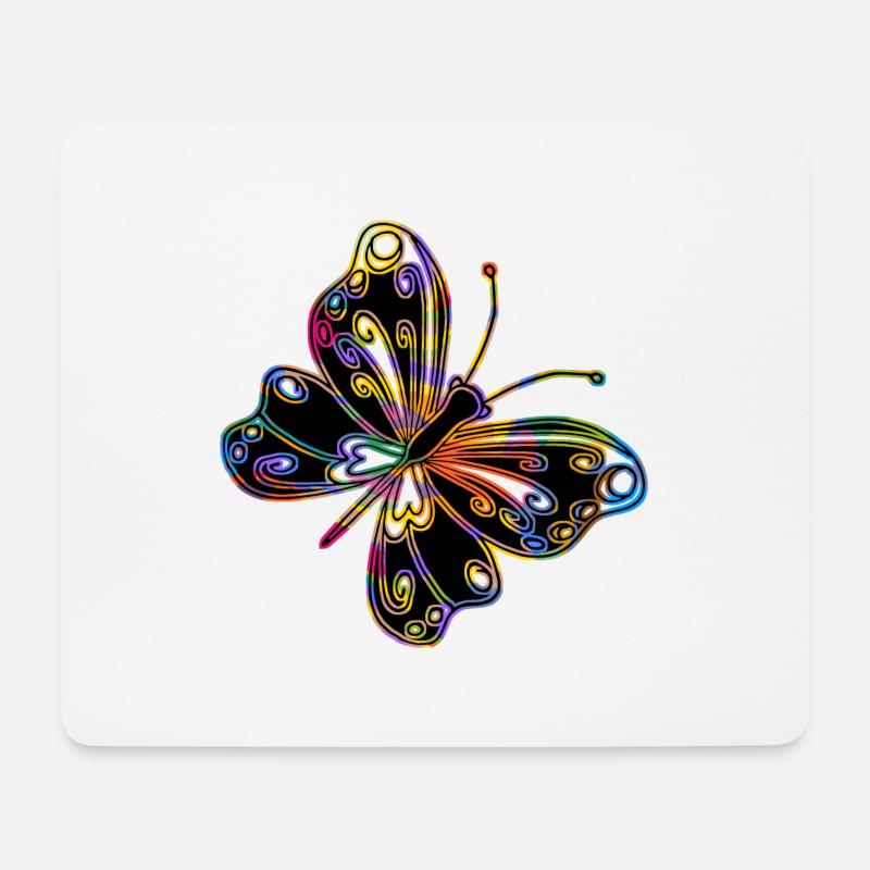 Schmetterling - Mousepad (Querformat) - Weiß