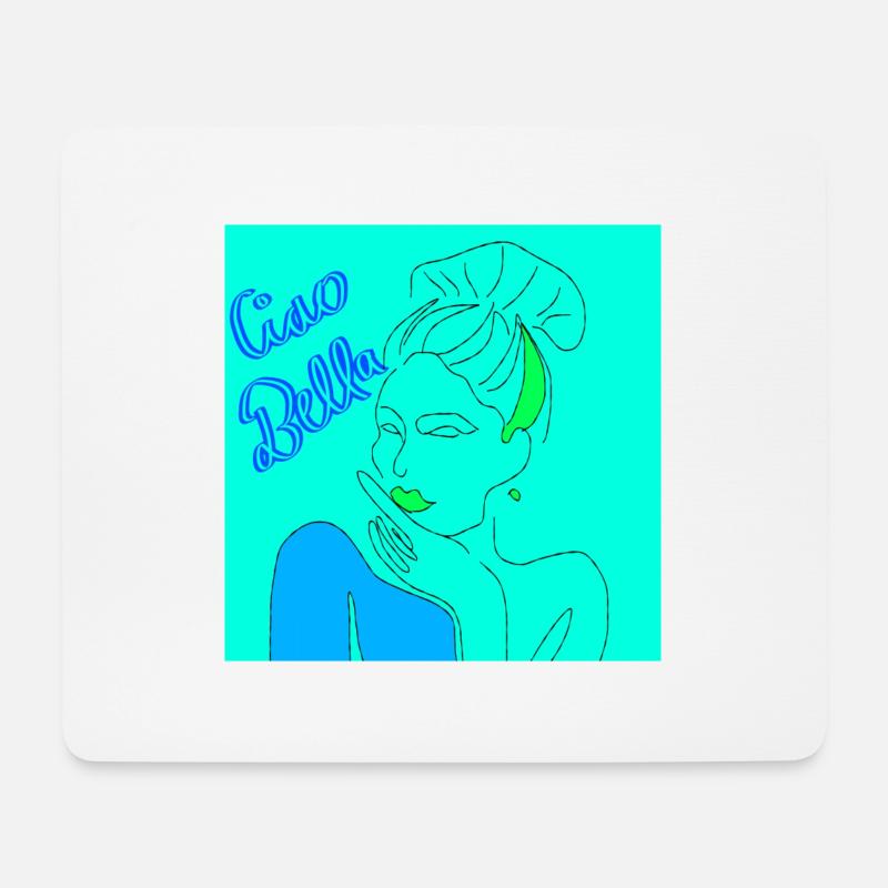 Italy Woman - Mousepad (Querformat) - Weiß