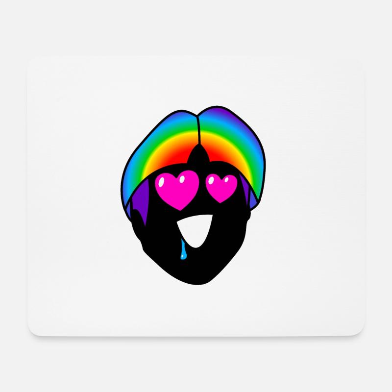 Hals über Kopf verliebt : Sticky Queer Pride - Mousepad (Querformat) - Weiß