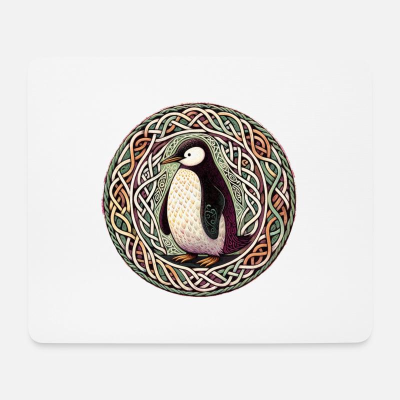 Keltischer Pinguin - Mousepad (Querformat) - Weiß