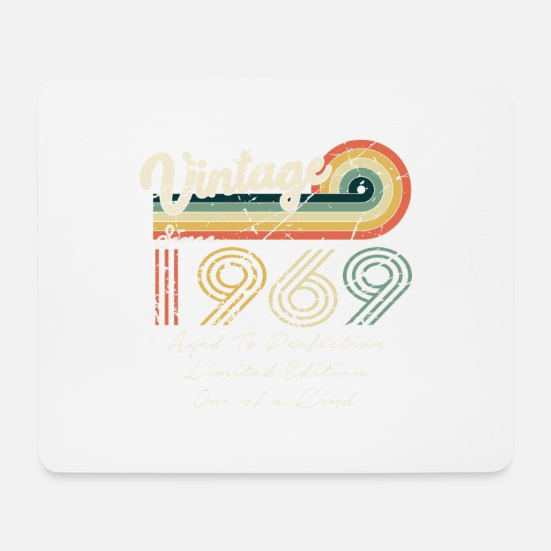 1969 Vintage Klassiker 1969 - Mousepad (Querformat) - Weiß