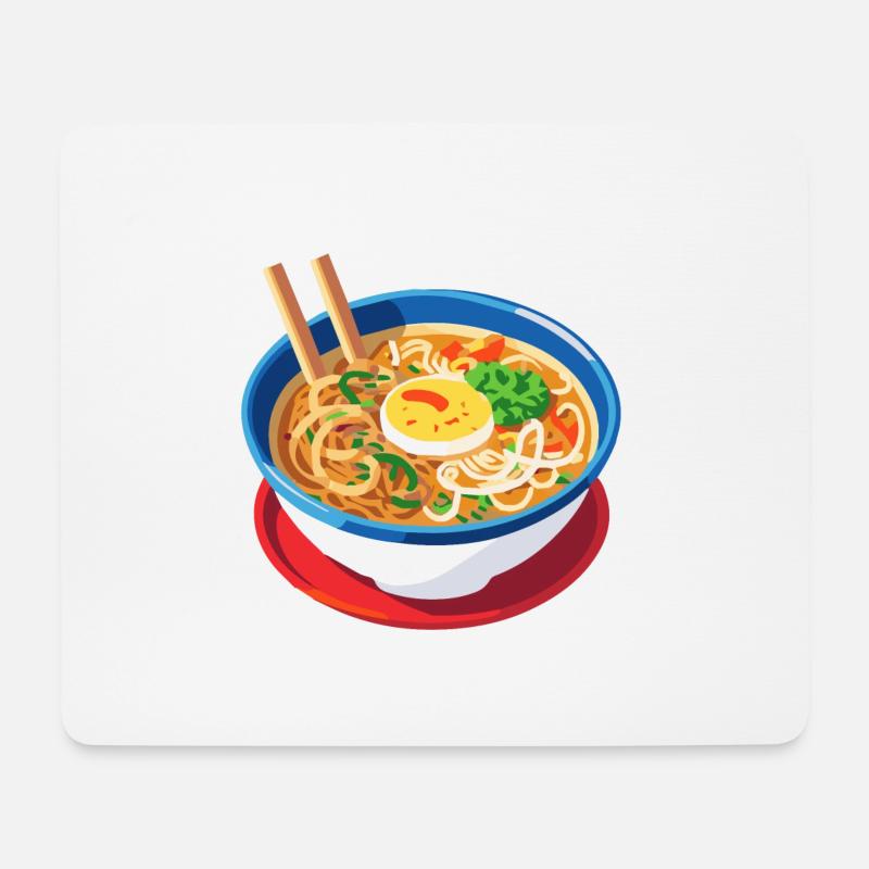 Nudelsuppe Ramen Japanisch - Mousepad (Querformat) - Weiß