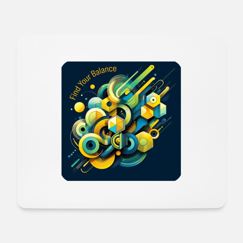 Dynamic Geometric Energy - Mousepad (Querformat) - Weiß