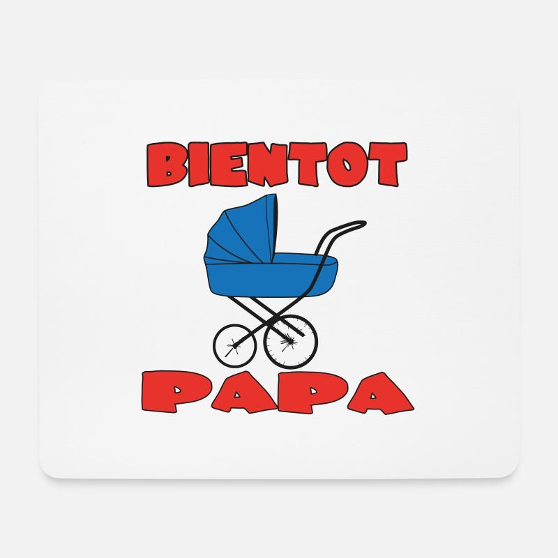 BALD VATER - Mousepad (Querformat) - Weiß