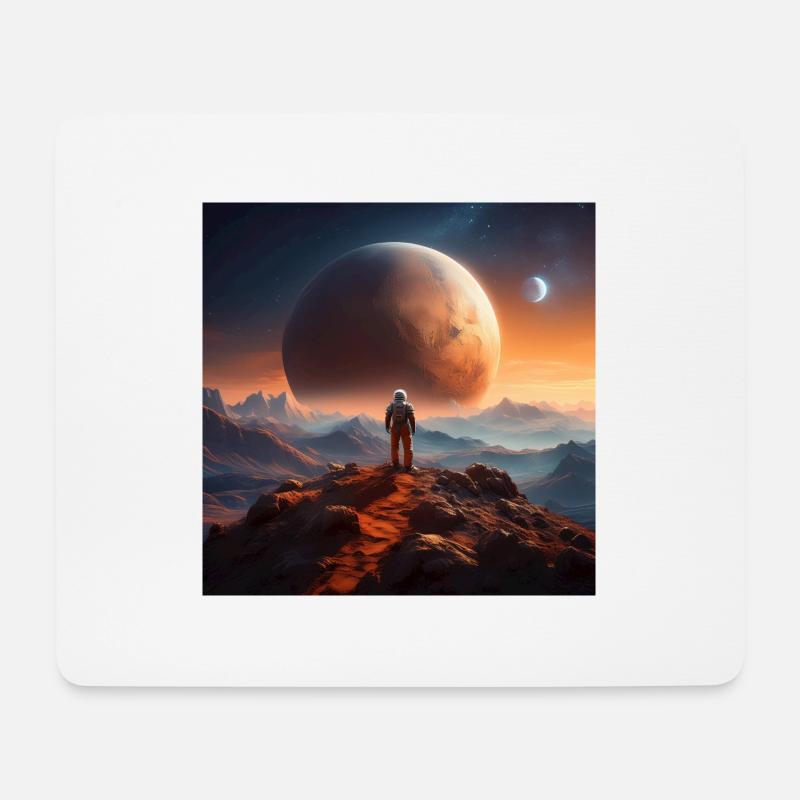 Der Aufstieg von Charon über Pluto Teil II - Mousepad (Querformat) - Weiß