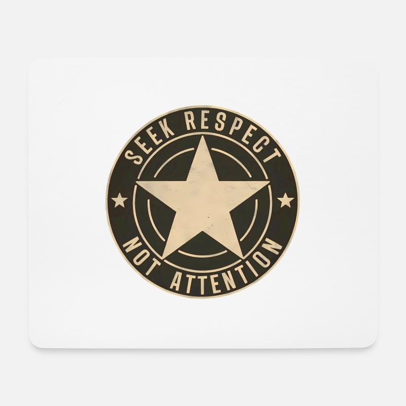 Respekt - Mousepad (Querformat) - Weiß