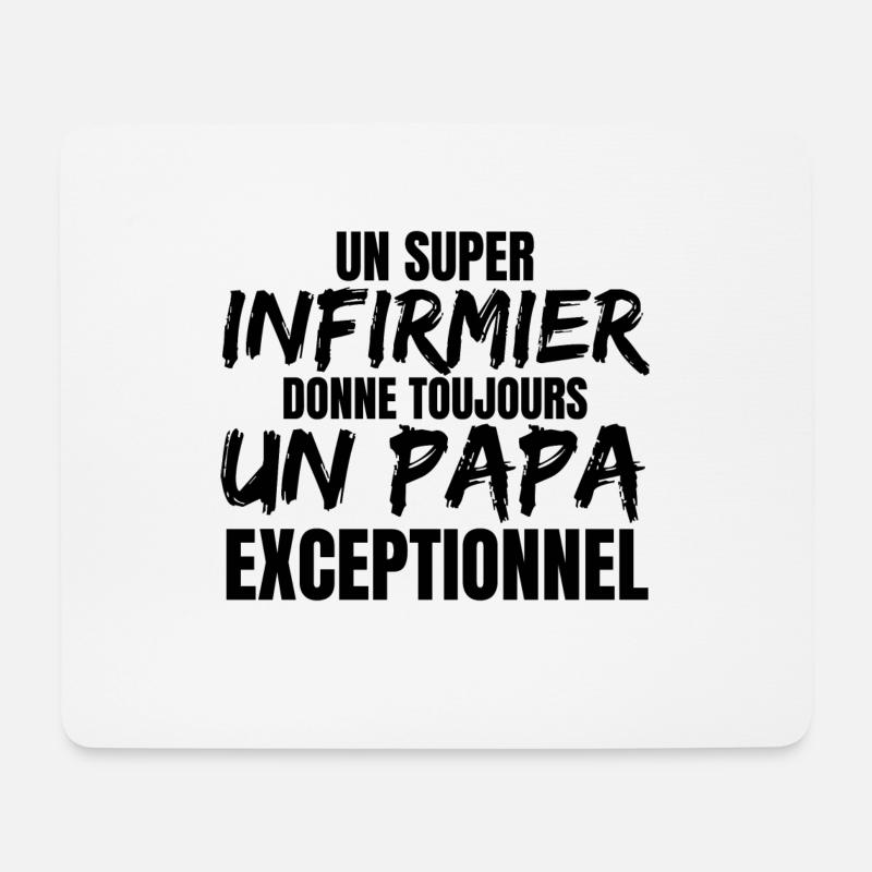 SUPER DAD NURSE - Mouse Pad (horizontal) - white