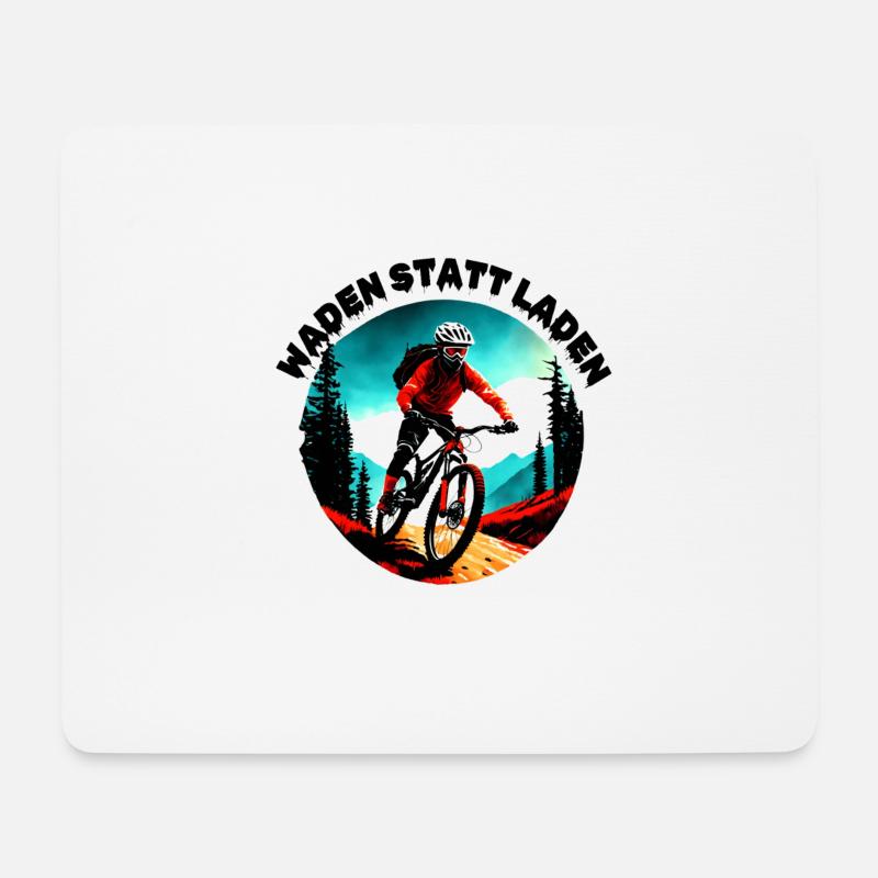 Waden statt laden - Mousepad (Querformat) - Weiß
