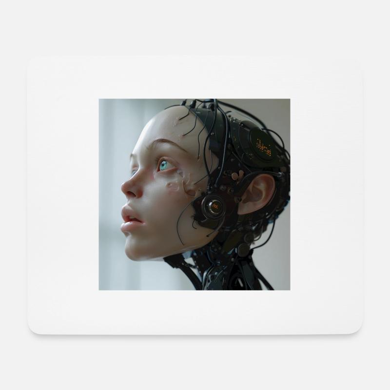 KI - Mousepad (Querformat) - Weiß