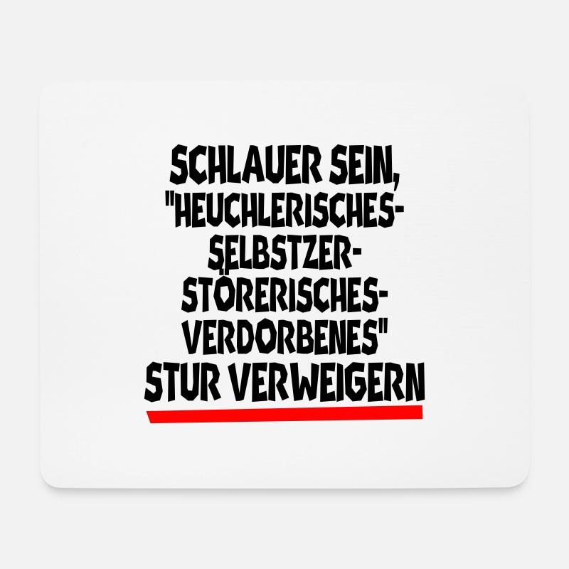 verweigern - Mousepad (Querformat) - Weiß