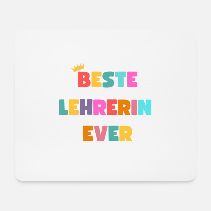 Beste Lehrerin Ever! Personalisierbar - Mousepad (Querformat) - Weiß