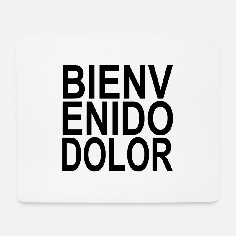 Bienvenido Dolor schwarz - Mousepad (Querformat) - Weiß