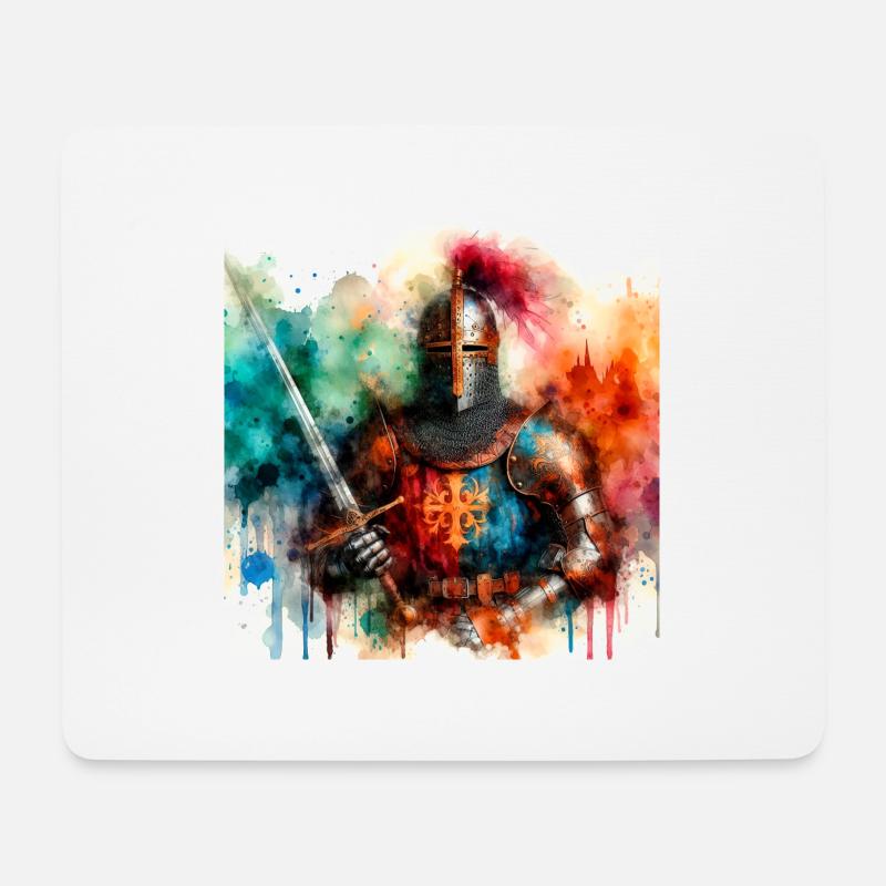 Medieval knight - Mouse Pad (horizontal) - white