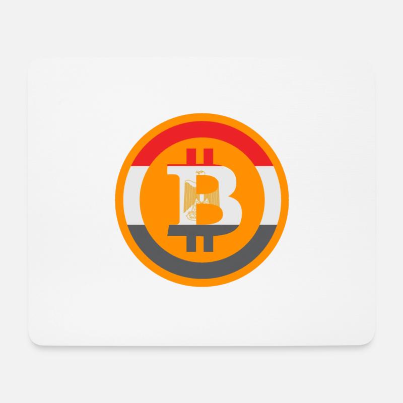 Bitcoin Ägypten - Mousepad (Querformat) - Weiß