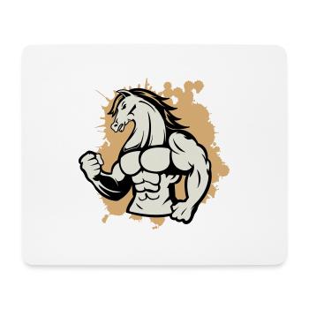 Cheval Fort - Tapis de souris (format paysage) - blanc - Devant
