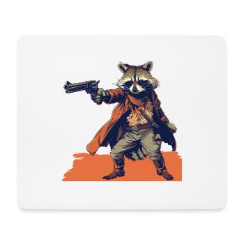 Waschbär - Mousepad (Querformat) - Weiß - Vorne