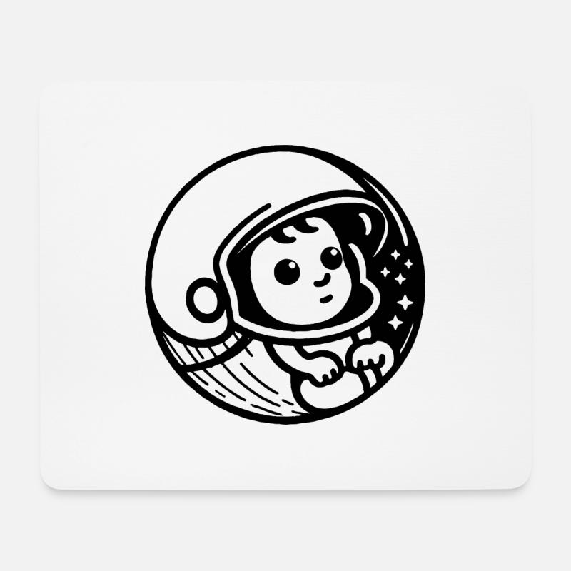 Behelmtes Baby - Smart Child Safety - Mousepad (Querformat) - Weiß