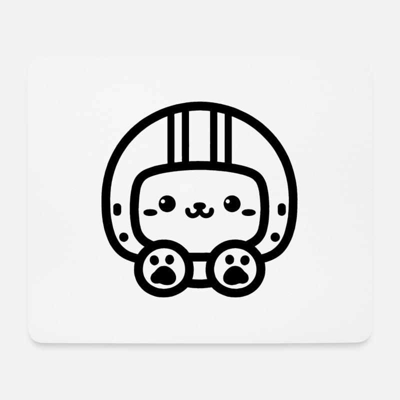 Dog - Cap - Mouse Pad (horizontal) - white