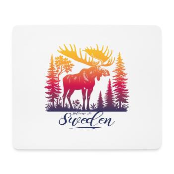 Suède Suède Viking Nordique Scandinavie Solstice d’été - Tapis de souris (format paysage) - blanc - Devant