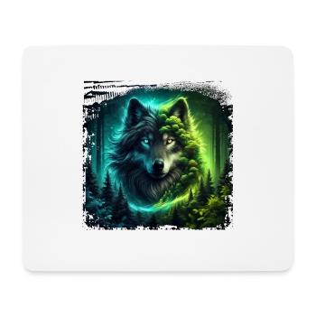 Wolf - Mouse Pad (horizontal) - white - Front