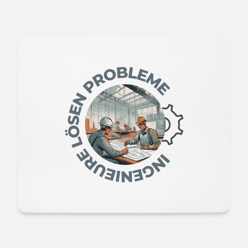 Engineers solve problems - Mouse Pad (horizontal) - white