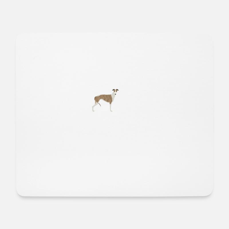 Whippet-Herzschlag - Mousepad (Querformat) - Weiß