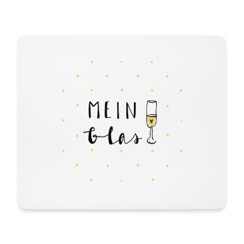 Mein Glas - Dein Glas - Mousepad (Querformat) - Weiß - Vorne