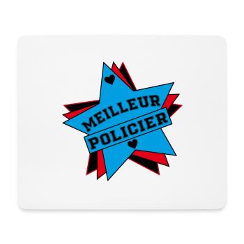 MEILLEUR POLICIER - Tapis de souris (format paysage) - blanc - Devant