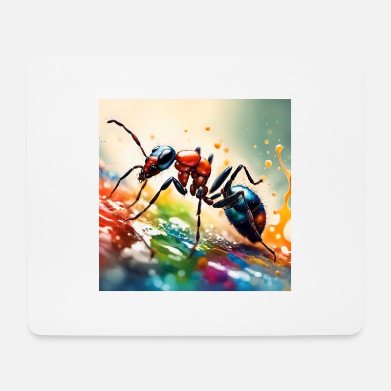 Ameise farbig - Mousepad (Querformat) - Weiß