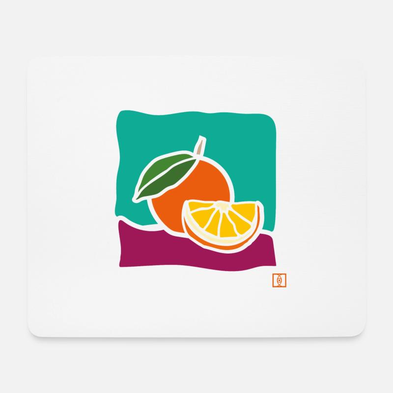 Naranja - Mouse Pad (horizontal) - white