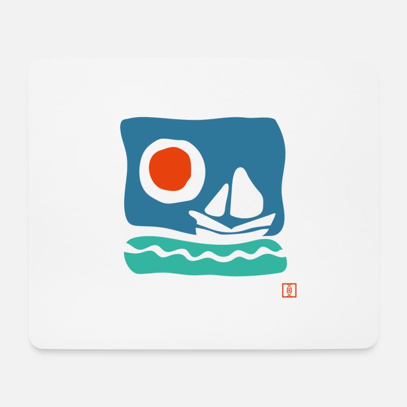 boat - Mouse Pad (horizontal) - white