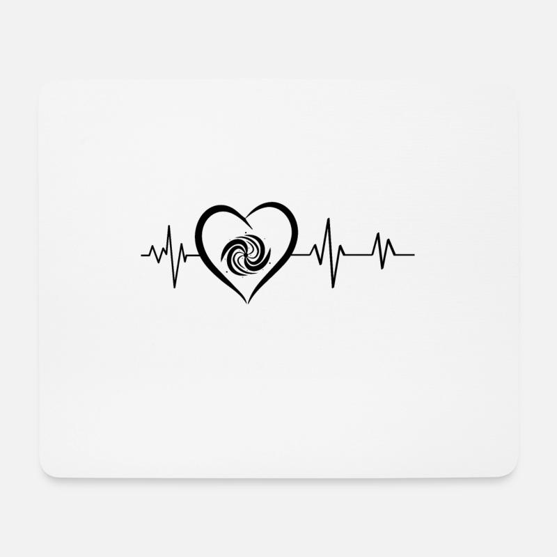 Galaxie-Herzschlag - Mousepad (Querformat) - Weiß