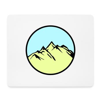 mountains mountains - Mouse Pad (horizontal) - white - Front