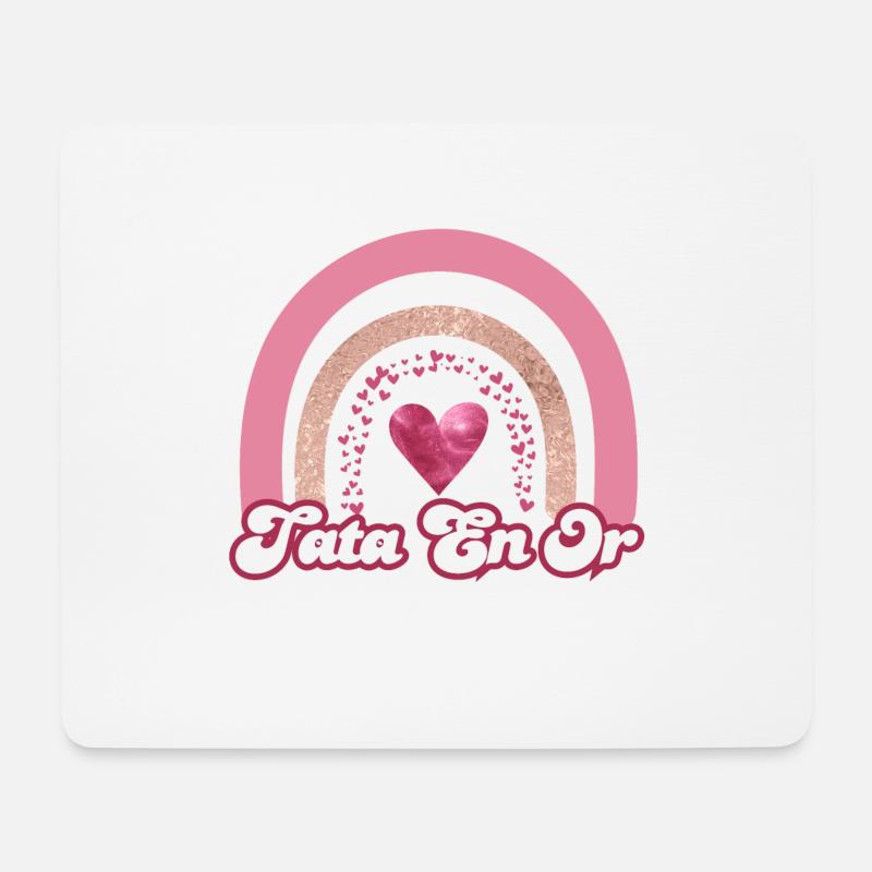 Tata in Rose Rainbow Gold - Tata Geschenk - Mousepad (Querformat) - Weiß