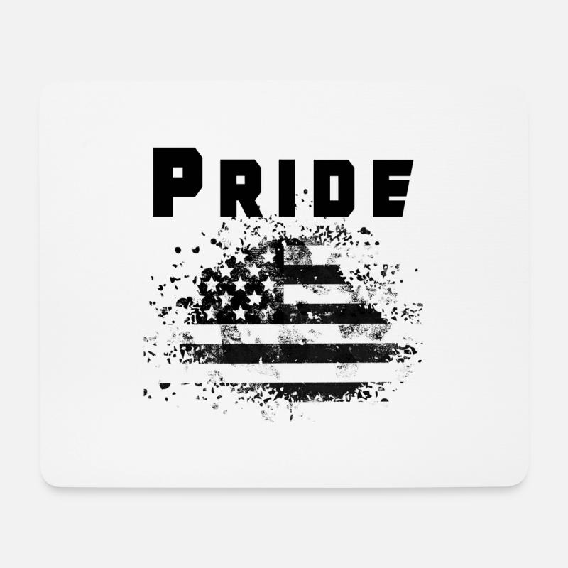 Proud American - Mousepad (Querformat) - Weiß