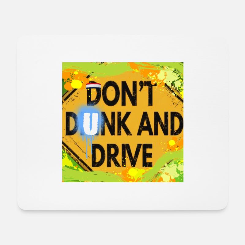 "DON'T DUNK AND DRIVE" - Mousepad (Querformat) - Weiß