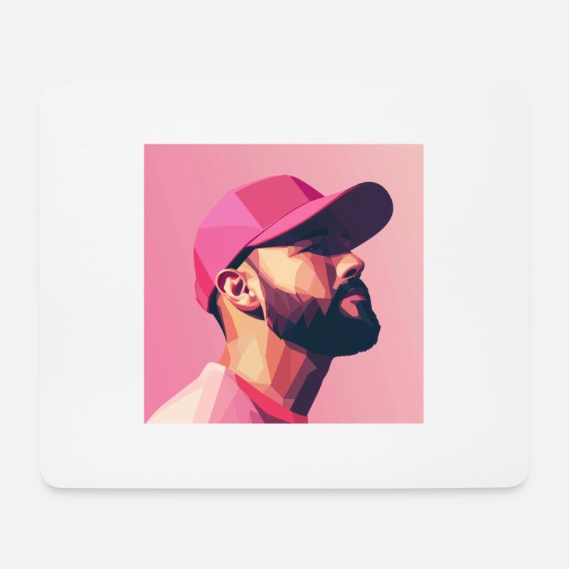 Pink - Mousepad (Querformat) - Weiß