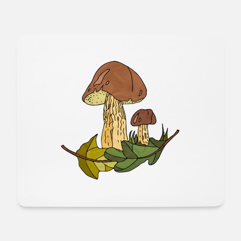 Pilze - Mousepad (Querformat) - Weiß
